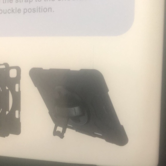 Miesherk IPad Pro 11 Case 2021 3rd Generation Red/Black Kickstand Shoulder Strap - Picture 3 of 3